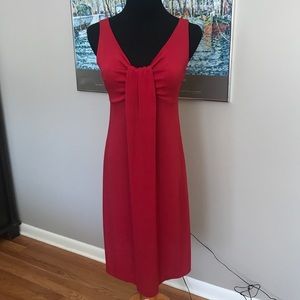 Talbots Elegant Red Sleeveless Dress